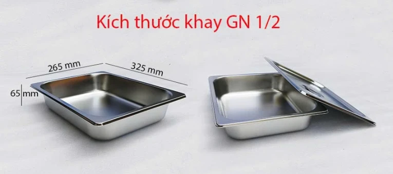 Khay inox 1/2